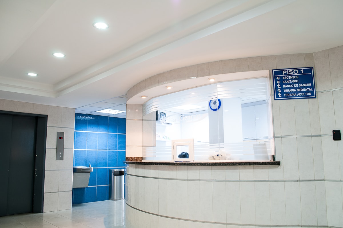 Hospital lobby where affiliated providers see patients